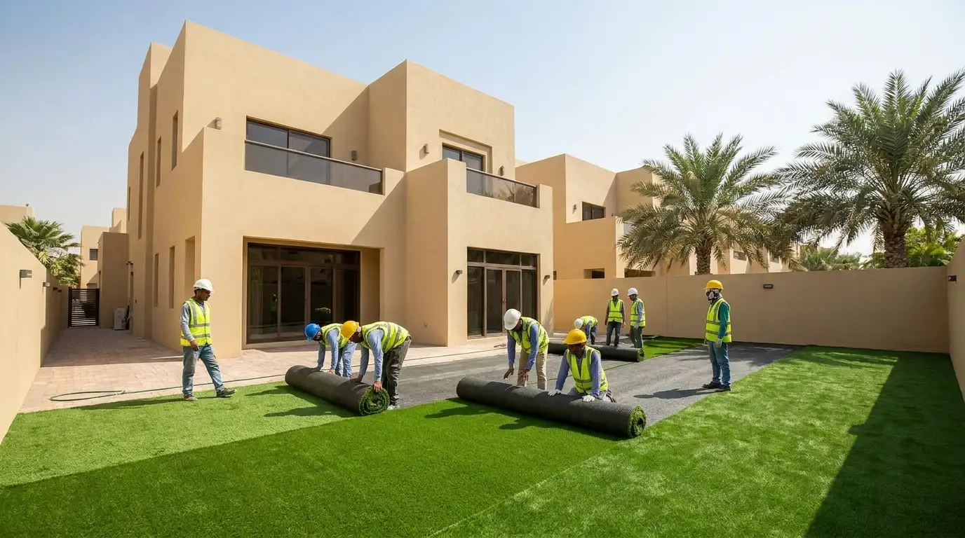 artificial turf installation